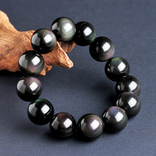 Lade das Bild in den Galerie-Viewer, Regenbogen Obsidian Armband Edelsteine
