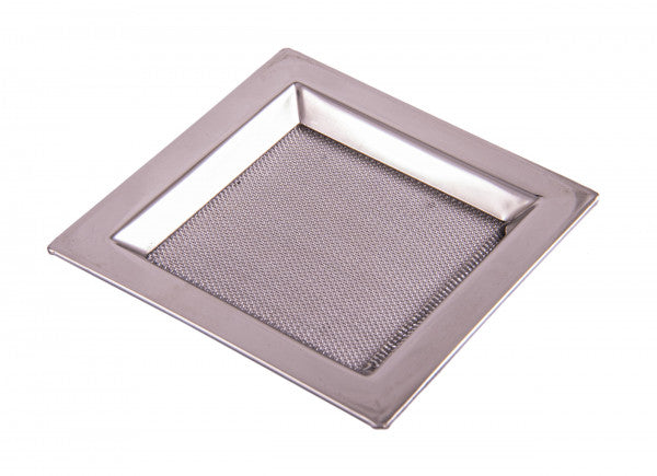 Eckiges Räuchersieb, silber Edelstahl, 8x8 cm Eckiges Räuchersieb, silber