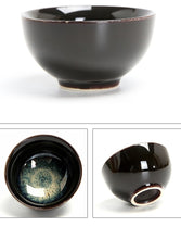 Lade das Bild in den Galerie-Viewer, Teetassen Set Dunkelbraun 6 Tassen Teeset Teesatz
