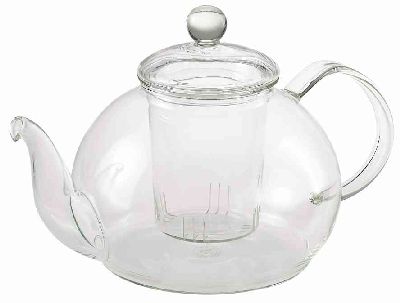 Glaskanne 'Lu' mit Glassieb 1200 ml hand made
