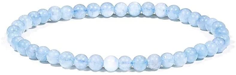 Aquamarin Armband Edelsteine mit 4 mm Perlen echte heilende Kristalle Edelsteinschmuck