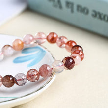 Lade das Bild in den Galerie-Viewer, Blumenachat Armband Edelsteine mit 3 mm Perlen echte heilende Kristalle Edelsteinschmuck
