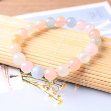 Lade das Bild in den Galerie-Viewer, Morganit Armband Edelsteine mit 3 mm Perlen echte heilende Kristalle Edelsteinschmuck
