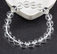 Lade das Bild in den Galerie-Viewer, Bergkristall Armband Edelsteine mit 8 mm Perlen echte heilende Kristalle Edelsteinschmuck
