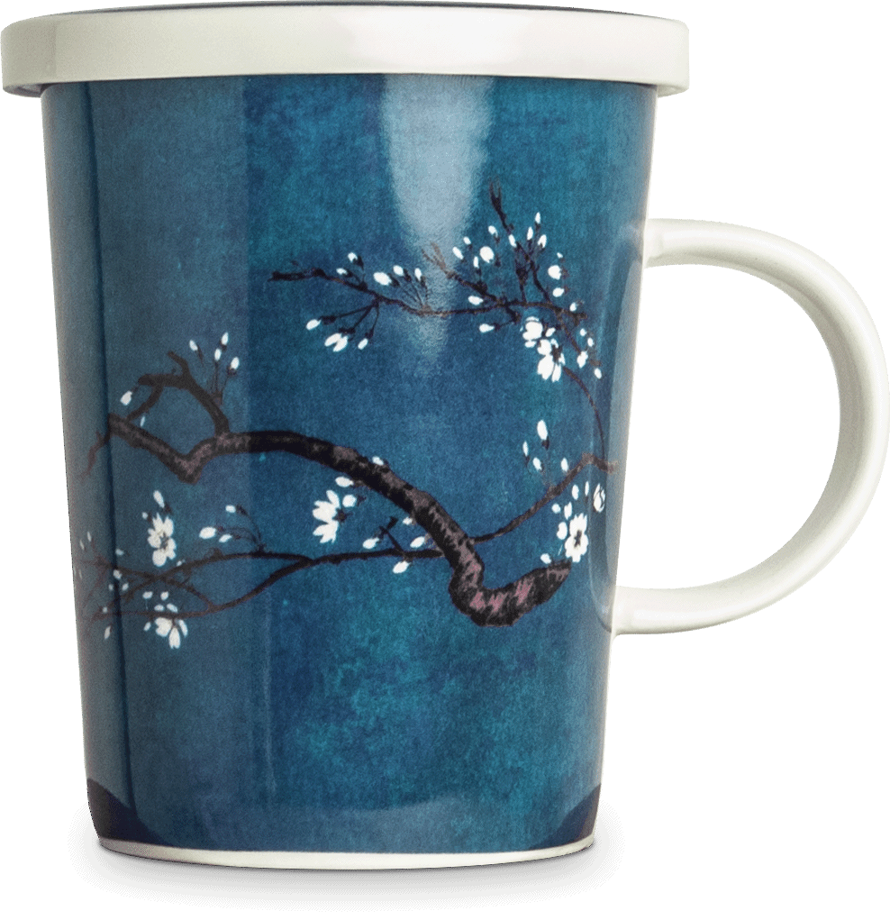 Teebecher mit Filter, Magnolia blau - SHUAIVIBES