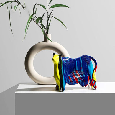 Dekoration Nordische Kunst Keramik Kuh - SHUAIVIBES