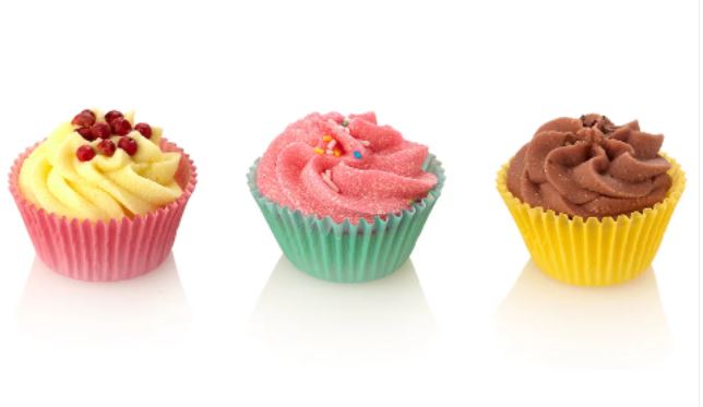 Schafmilch-Badekugeln Cupcakes Party 4cm 45g