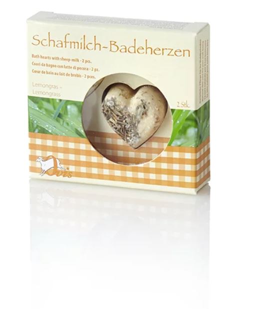 Badeherzen Schafmilch Lemongras