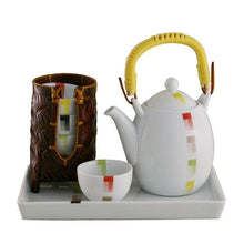 Lade das Bild in den Galerie-Viewer, Japanischer Teeset - Harlekin Kanne 450 ml und 5 Becher - SHUAIVIBES
